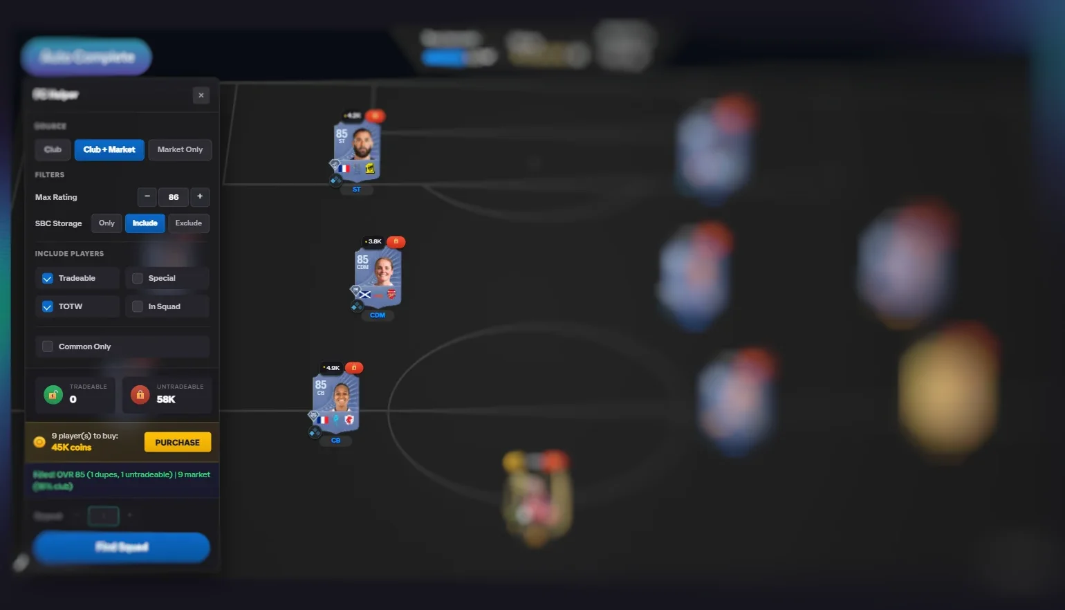 Aankoopknop voor concept players op de markt