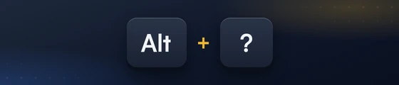 The Alt plus ? keyboard shortcut